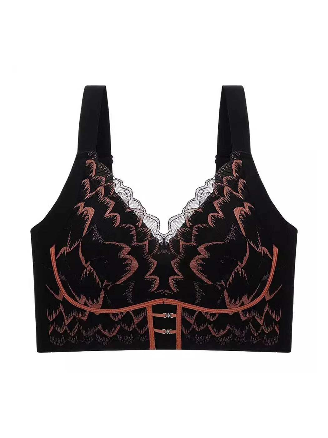 Lace Trim Lift & Side Support Minimizer Bra