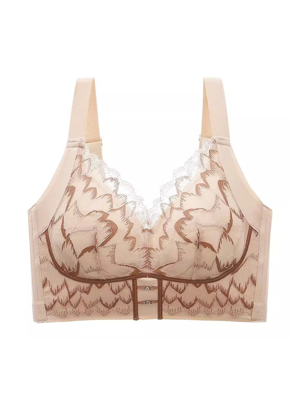 Lace Trim Lift & Side Support Minimizer Bra