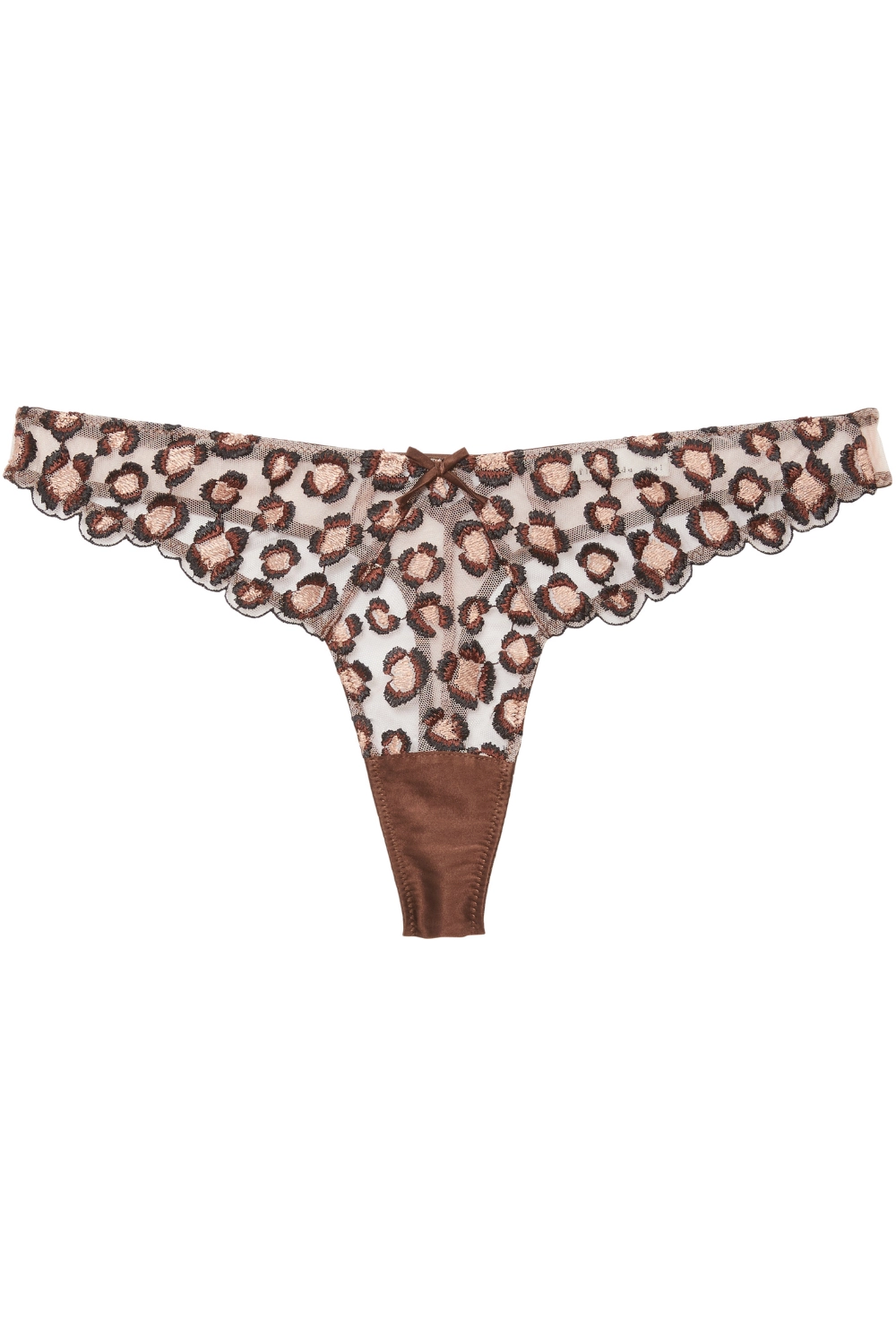 Leopard Embroidery Thong