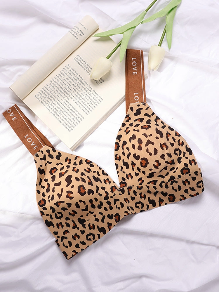 Leopard Print Push-Up Bra and High-Waist Brief Set