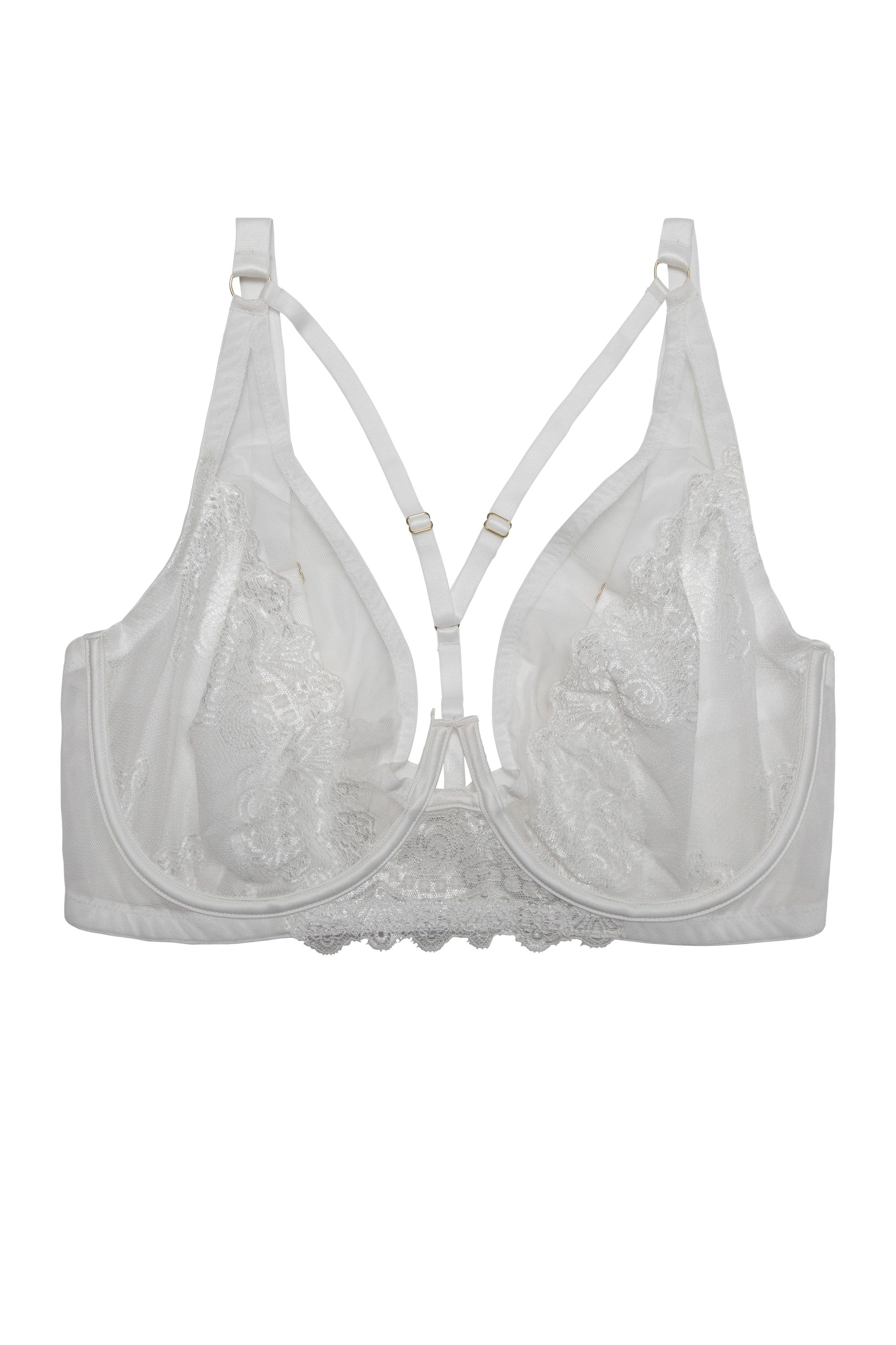 Leslie White High Apex Bra