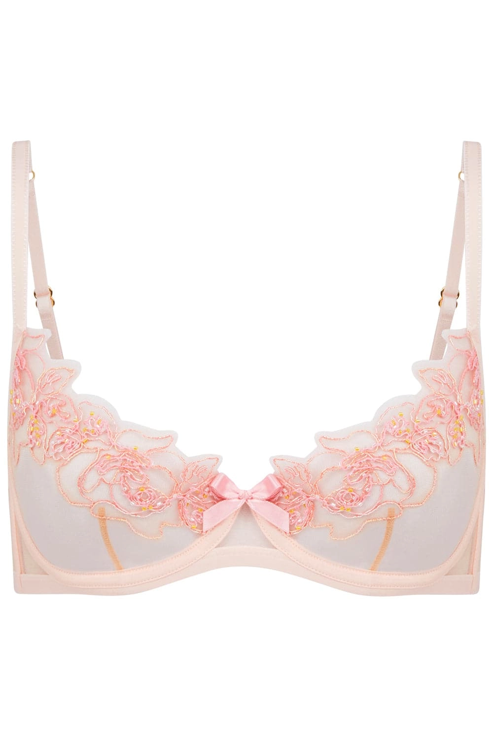 Lindie Demi Cup Plunge Bra Baby Pink