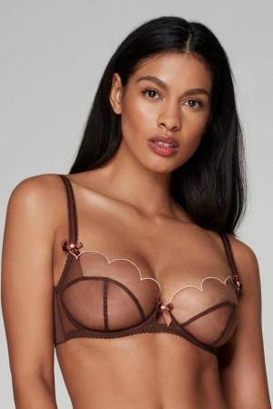 Lorna Plunge Bra in Chestnut