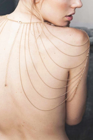 Magnifique Shoulders and Back Chain in Gold
