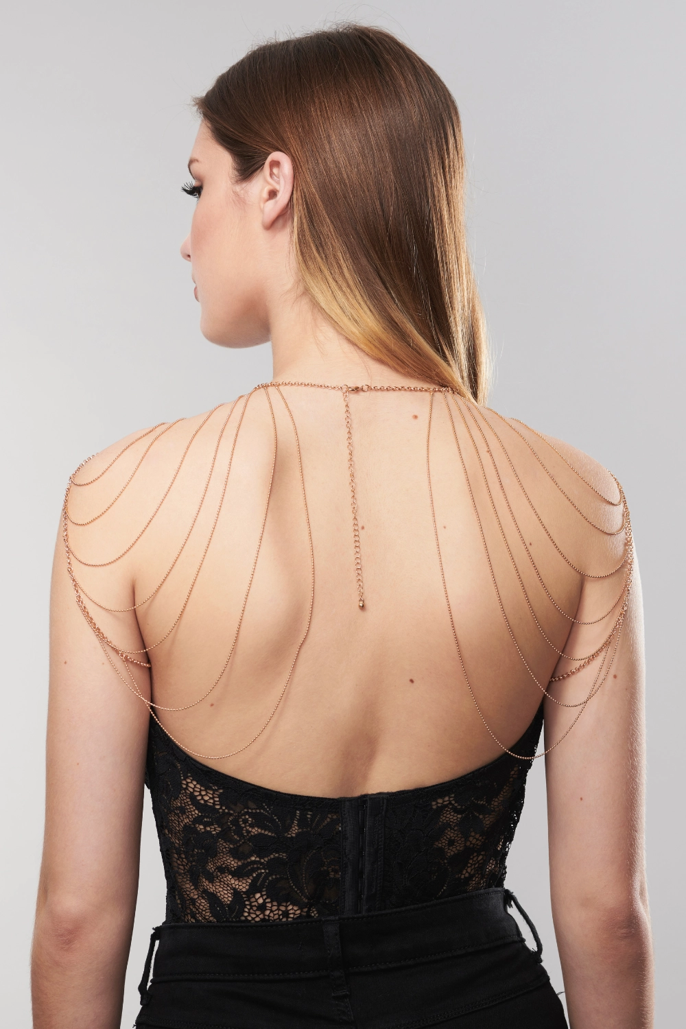 Magnifique Shoulders and Back Chain in Gold