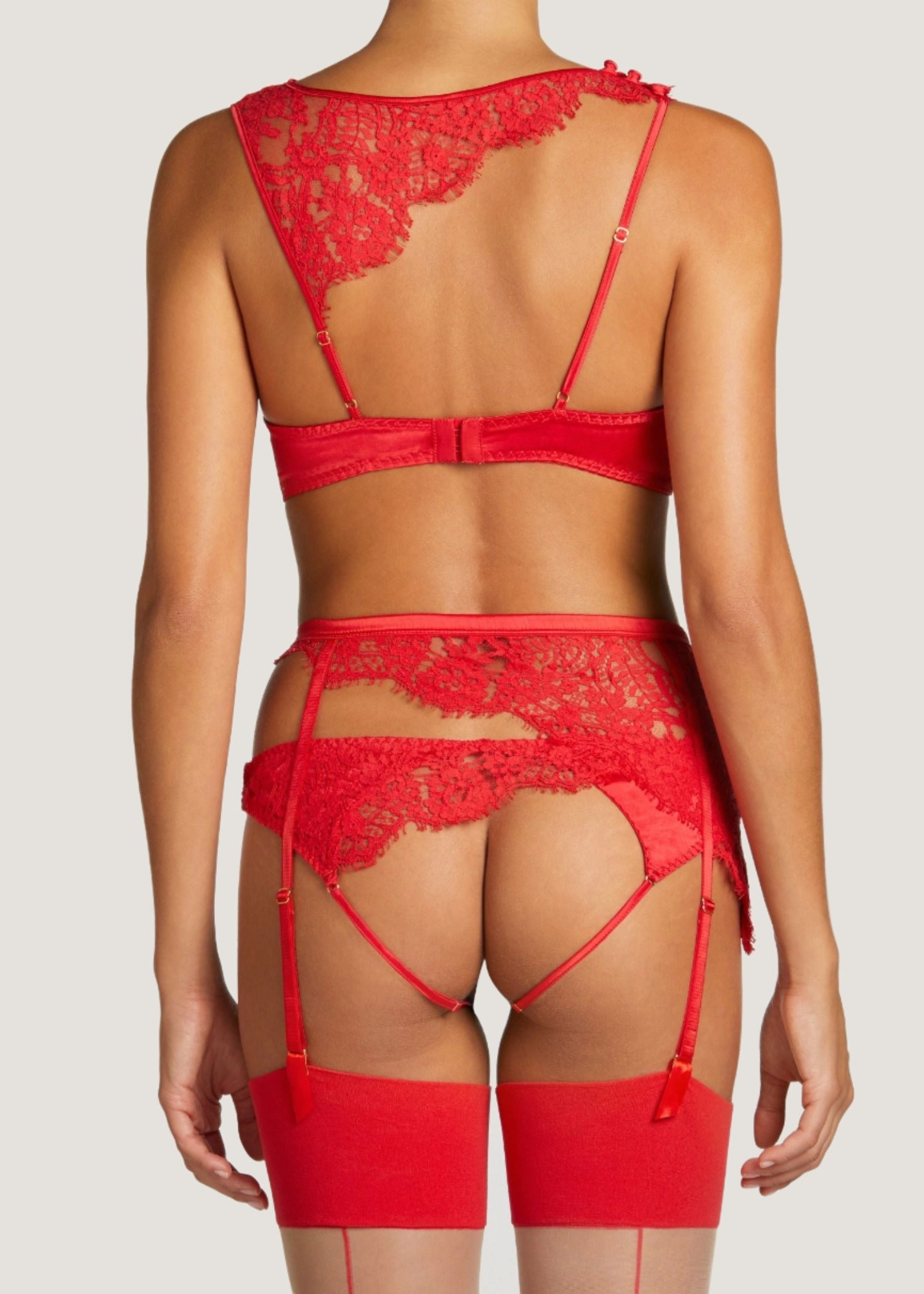 Marella Open Suspender Knicker (Red)