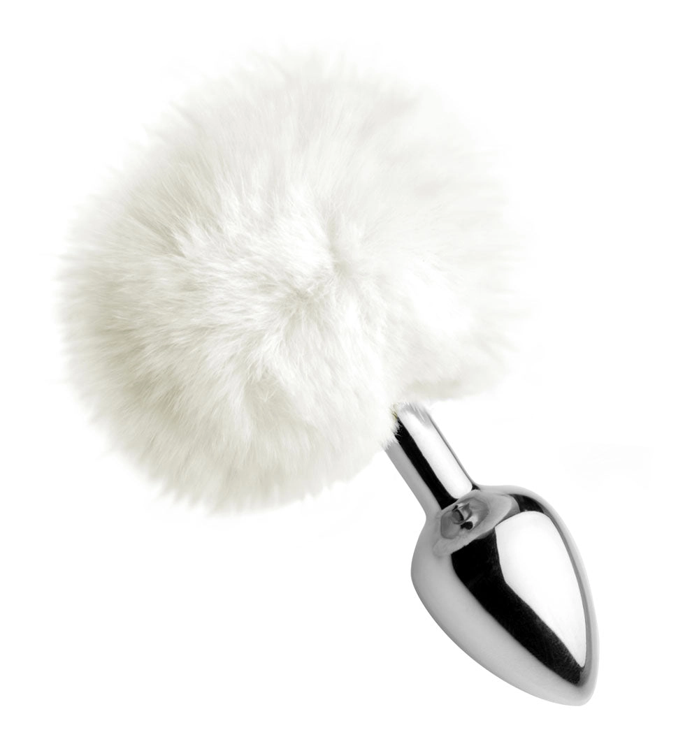 Metal Fluffy Bunny in White