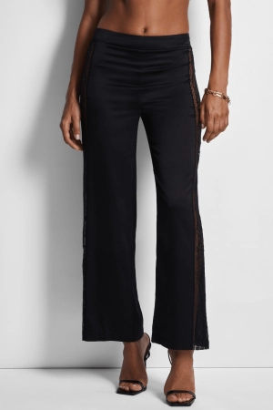 Midnight Whisper Silk Trousers Black