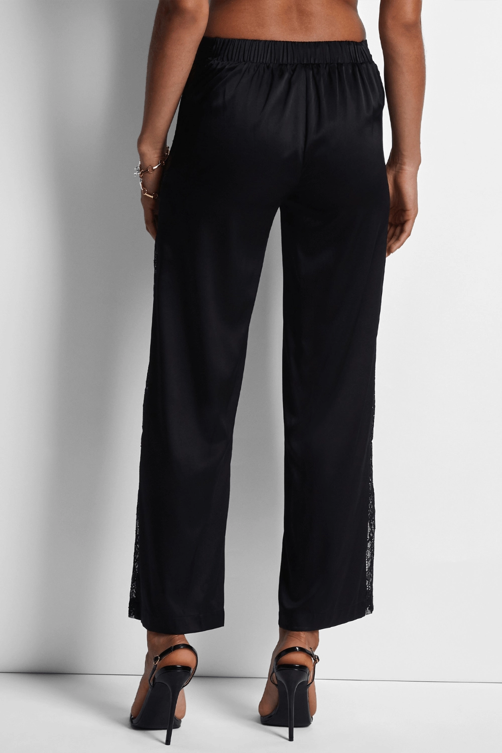 Midnight Whisper Silk Trousers Black