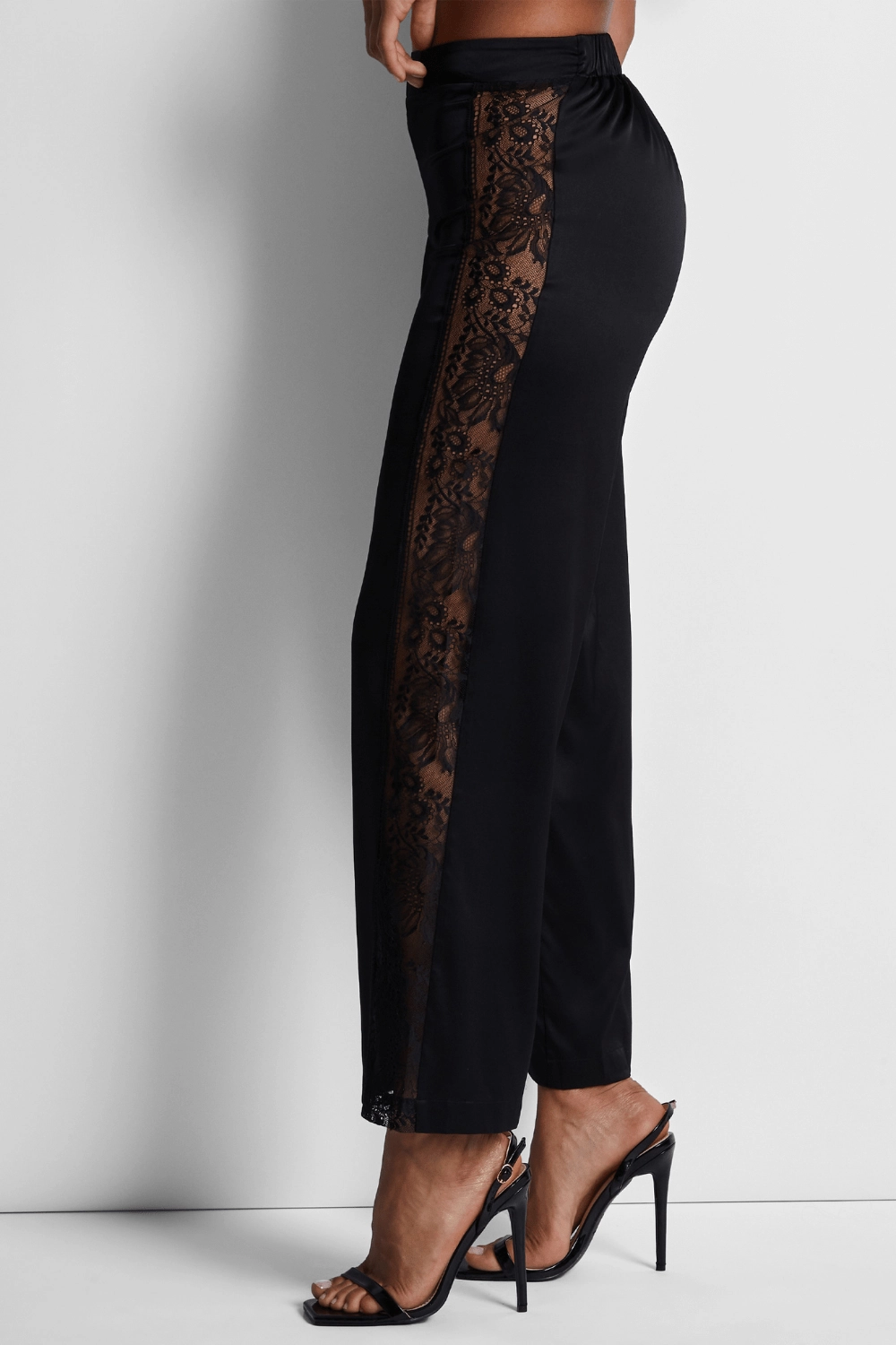 Midnight Whisper Silk Trousers Black