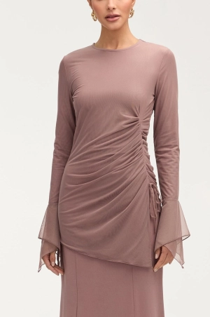 Monica Side Slit Top - Twilight Mauve