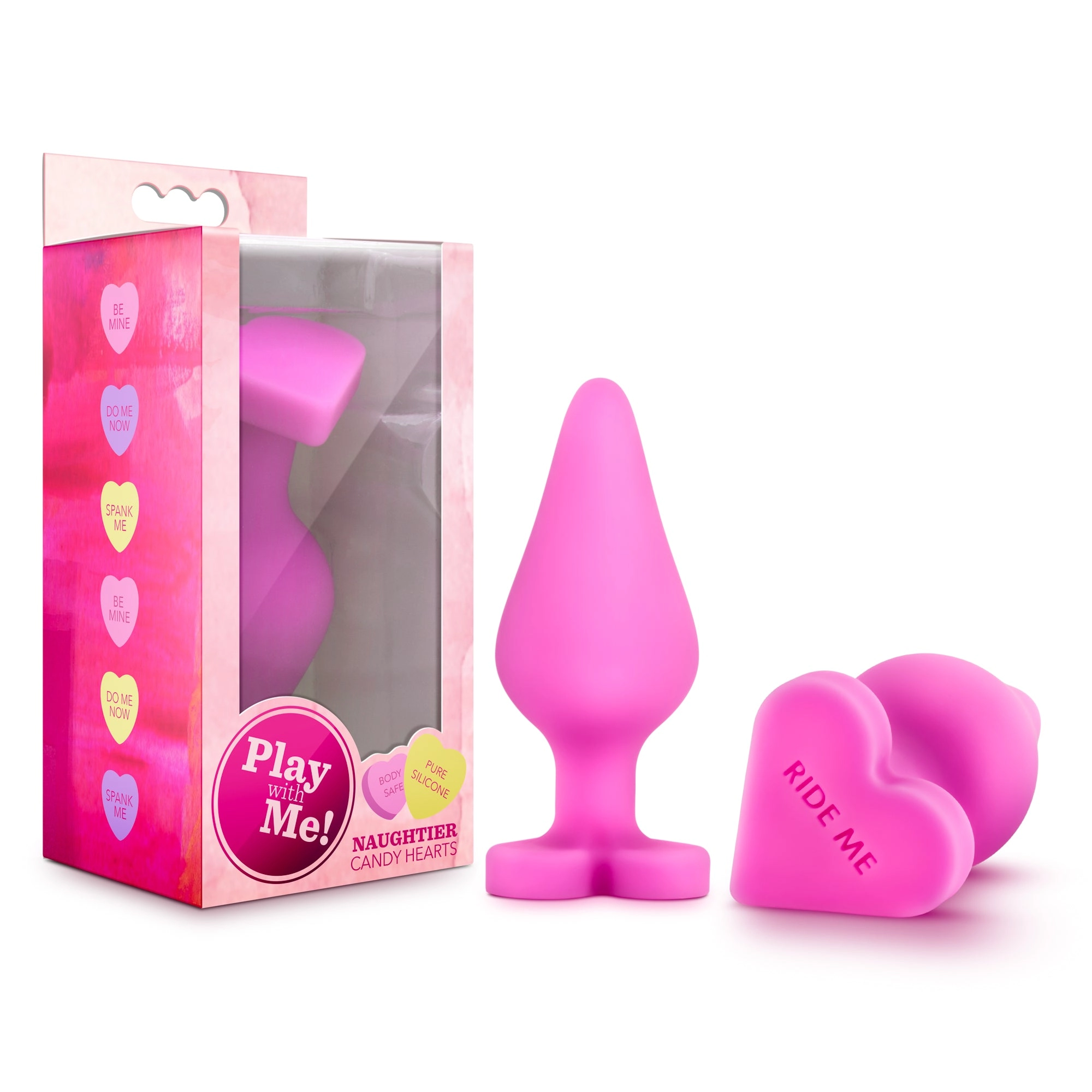 Naughty Candy Hearts Buttplug Ride Me in Pink