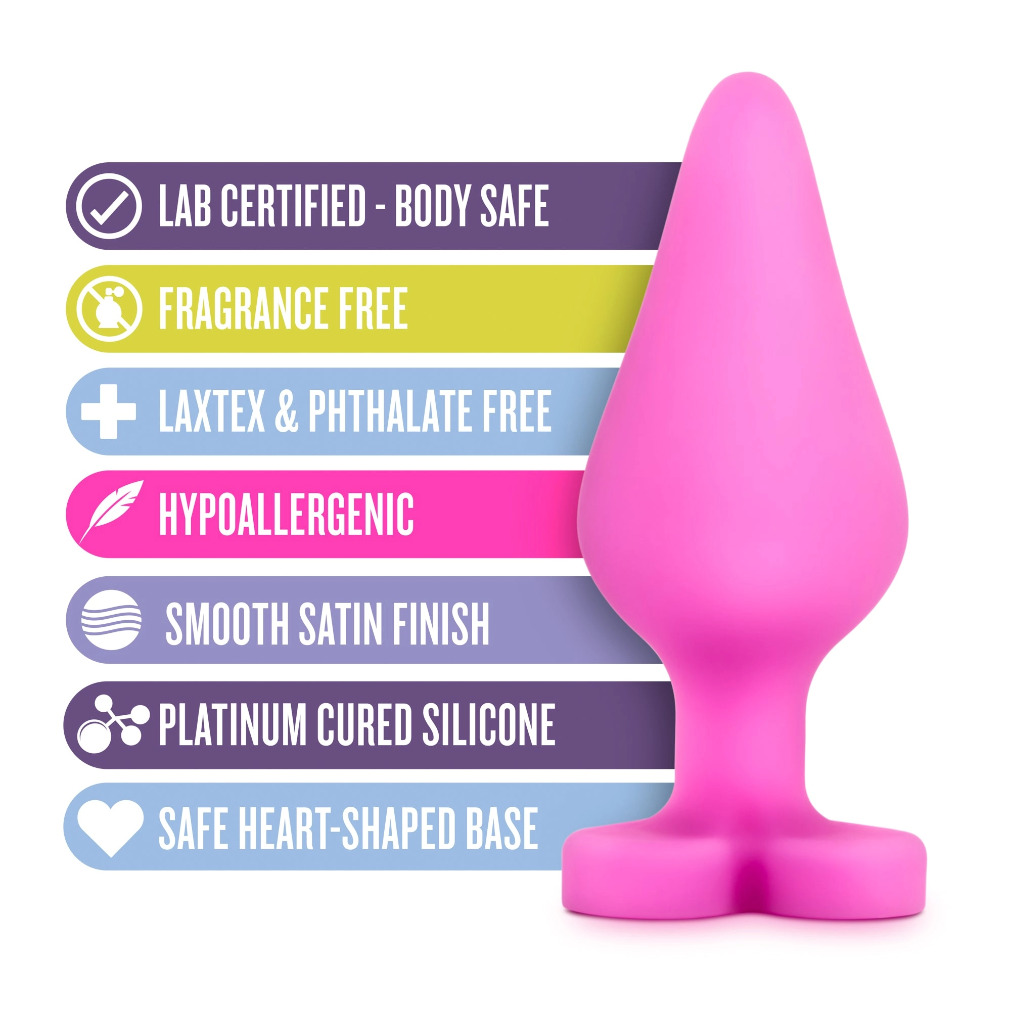 Naughty Candy Hearts Buttplug Ride Me in Pink
