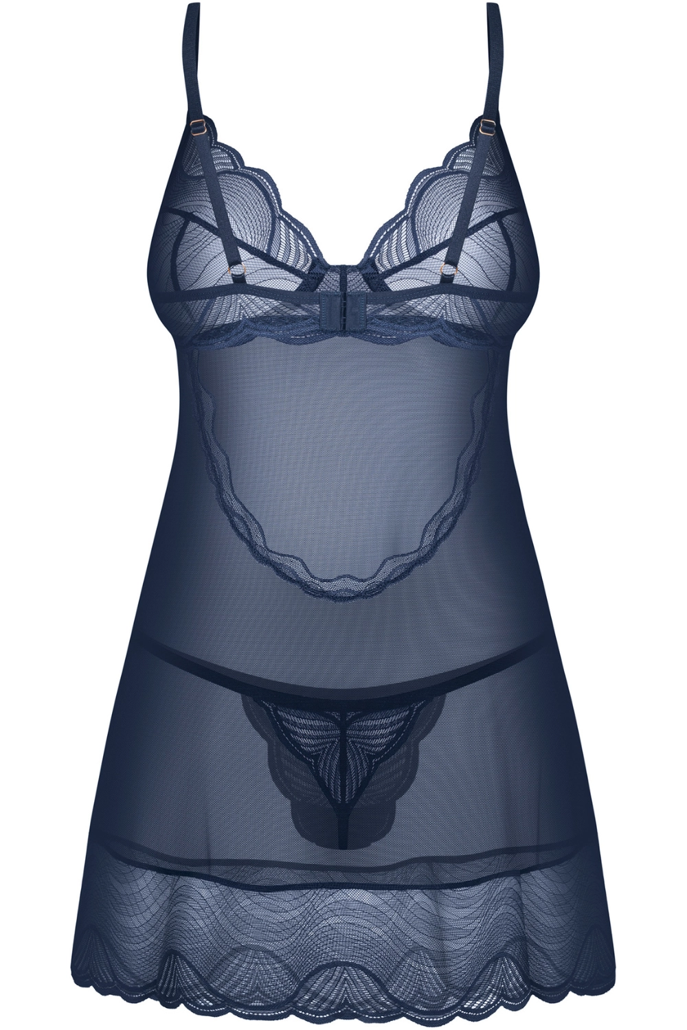 Nightly Blue Chemise & Thong