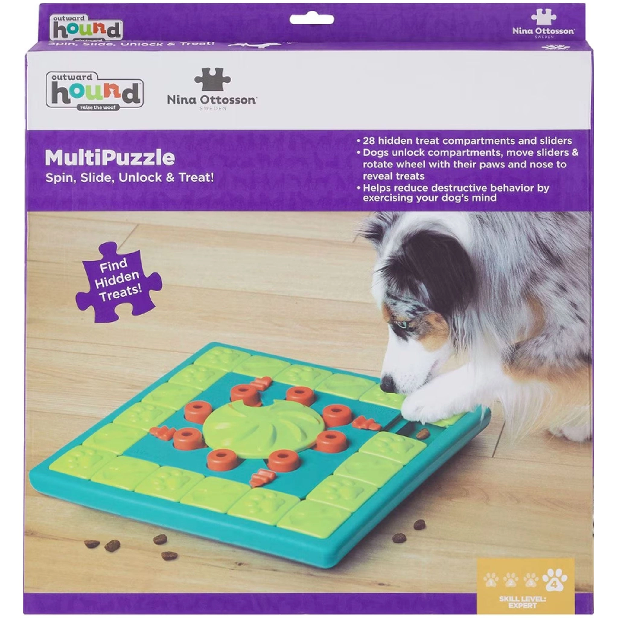 Nina Ottosson Multipuzzle Green & Blue Dog Toys