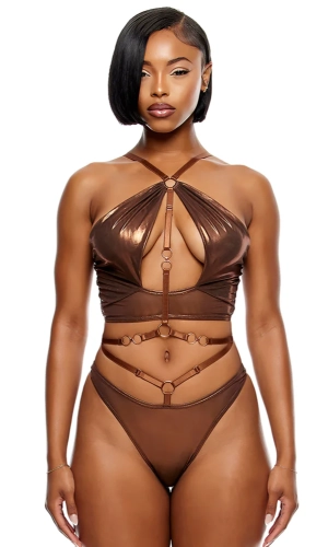 Nova Copper Shine Lingerie Set