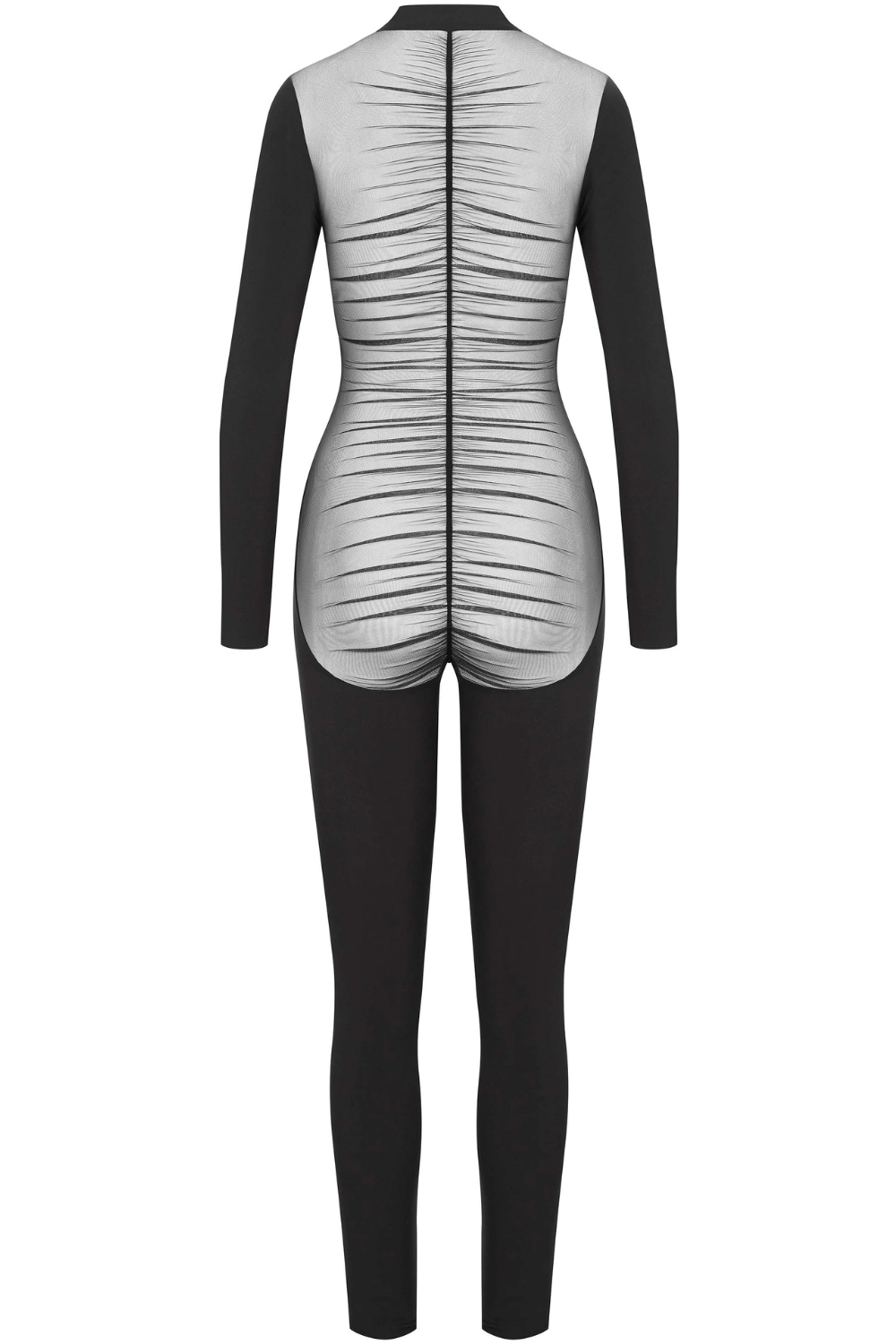 Nuit Fauve Sheer Back Long Sleeve Catsuit