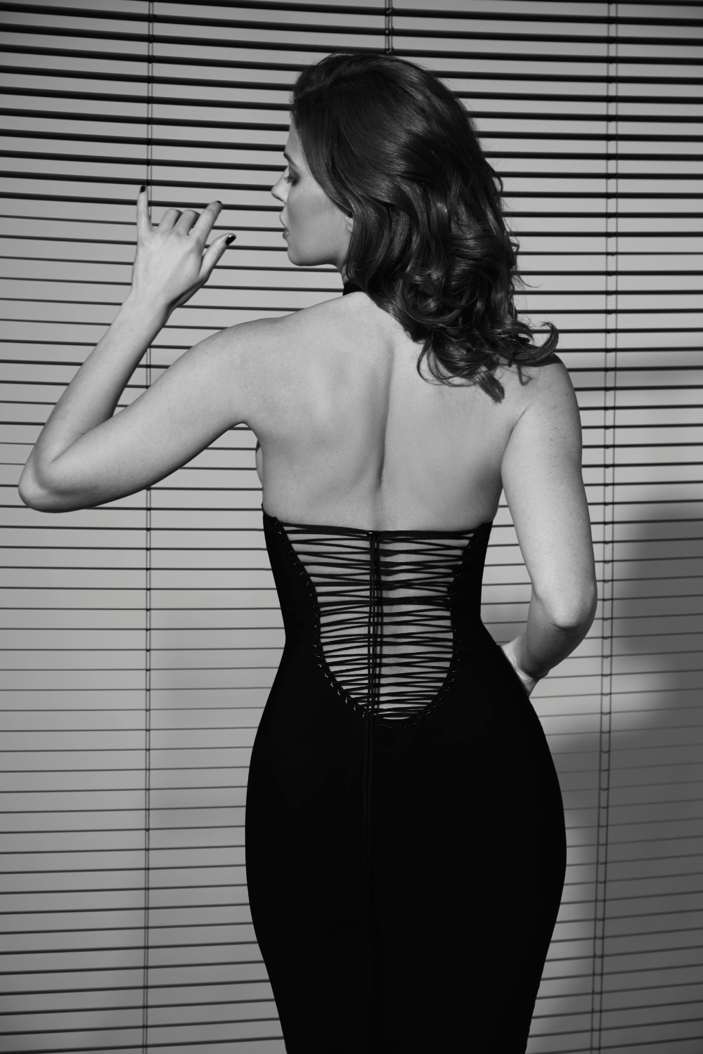 Nuit Infinie Halterneck Midi Dress