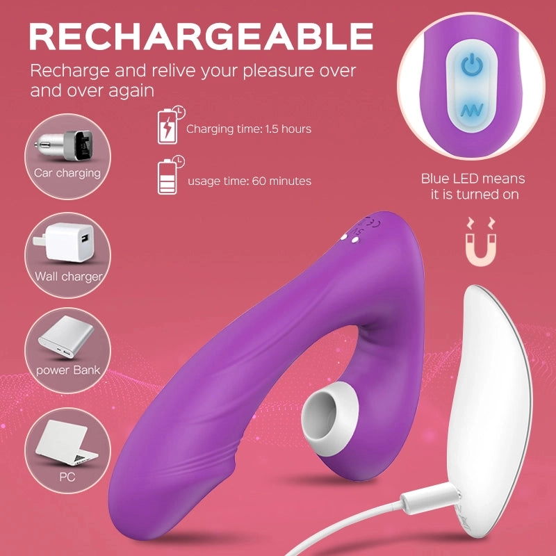 Paula - Remote Clitoral Sucking G Spot Vibrator 9 Vibrations & Suctions