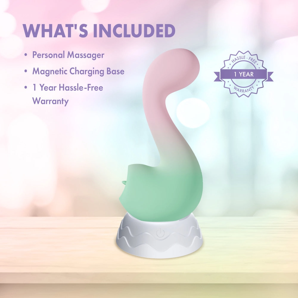 Play With Me | Melody Silicone Dual Vibrator With G-Spot Precision & Tongue-Fluttering Clitoral Stimulation - Pink
