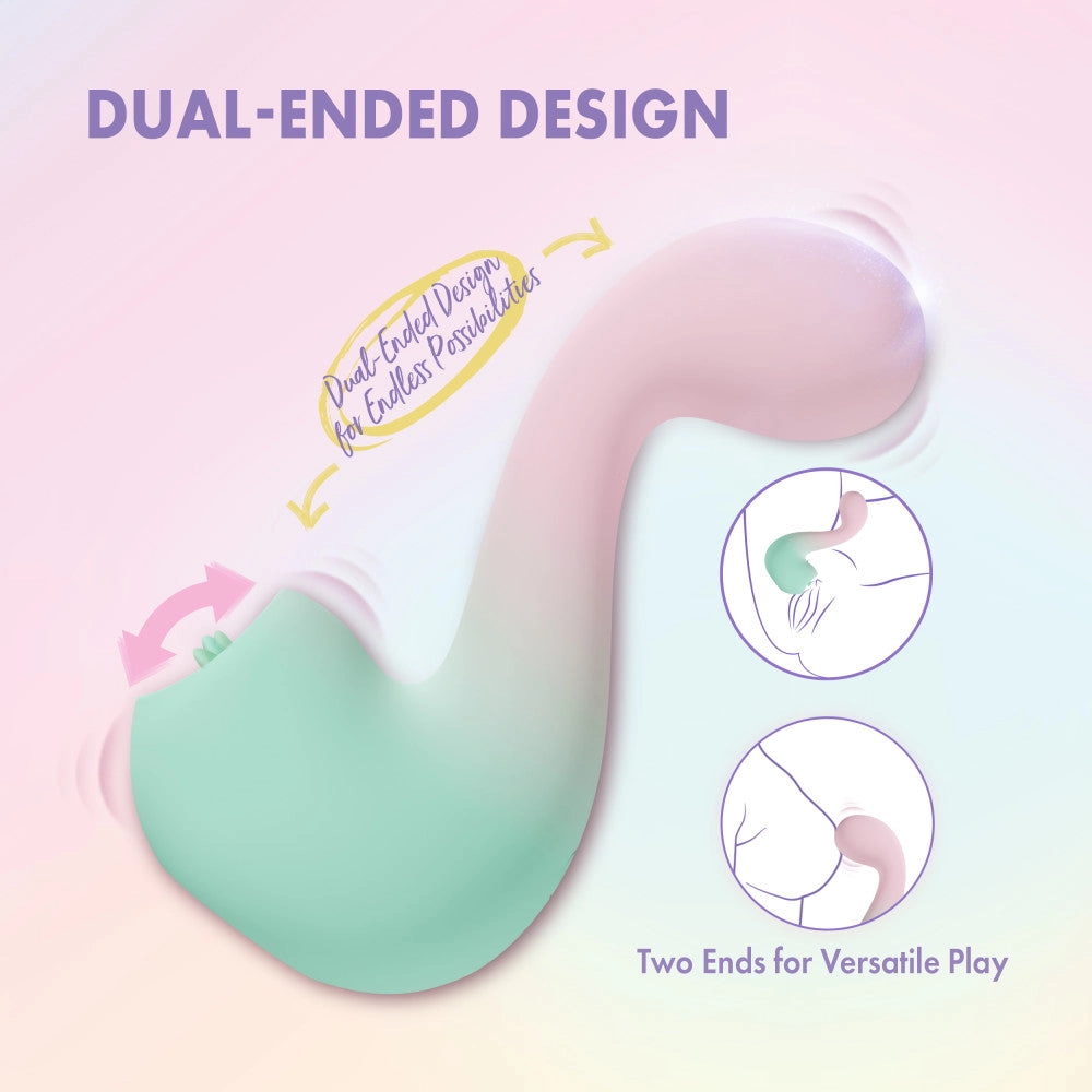 Play With Me | Melody Silicone Dual Vibrator With G-Spot Precision & Tongue-Fluttering Clitoral Stimulation - Pink