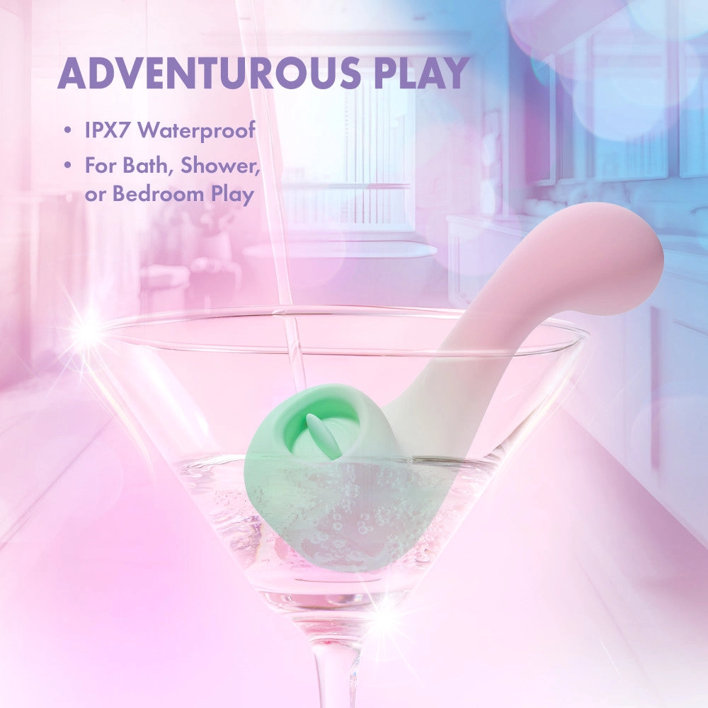 Play With Me | Melody Silicone Dual Vibrator With G-Spot Precision & Tongue-Fluttering Clitoral Stimulation - Pink