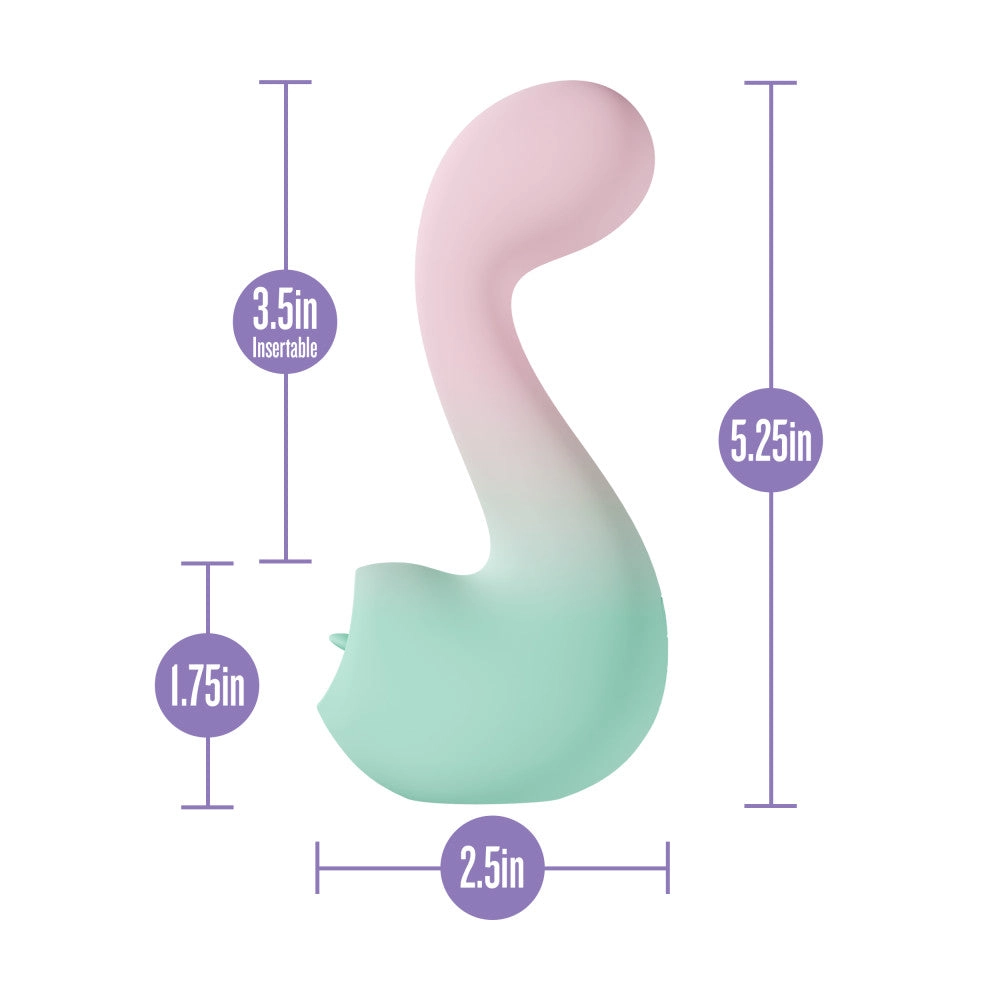 Play With Me | Melody Silicone Dual Vibrator With G-Spot Precision & Tongue-Fluttering Clitoral Stimulation - Pink