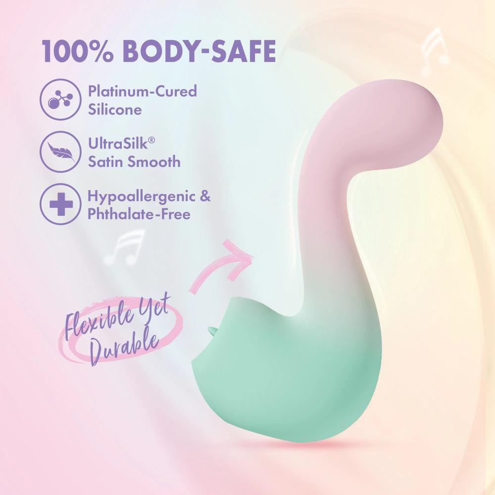 Play With Me | Melody Silicone Dual Vibrator With G-Spot Precision & Tongue-Fluttering Clitoral Stimulation - Pink