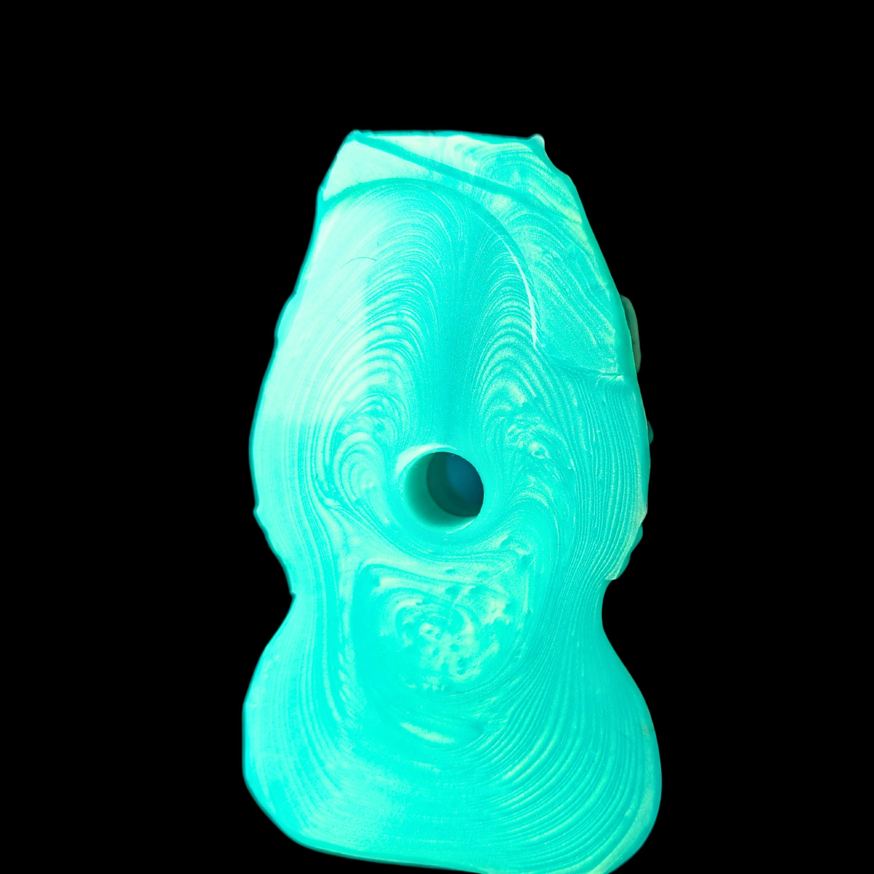Premade FLOP Large Stardust - Fade Kreature Green base with fade Ocean Blue to Shimmer Gold upper with Kreature Lock hole - Classic Firmness