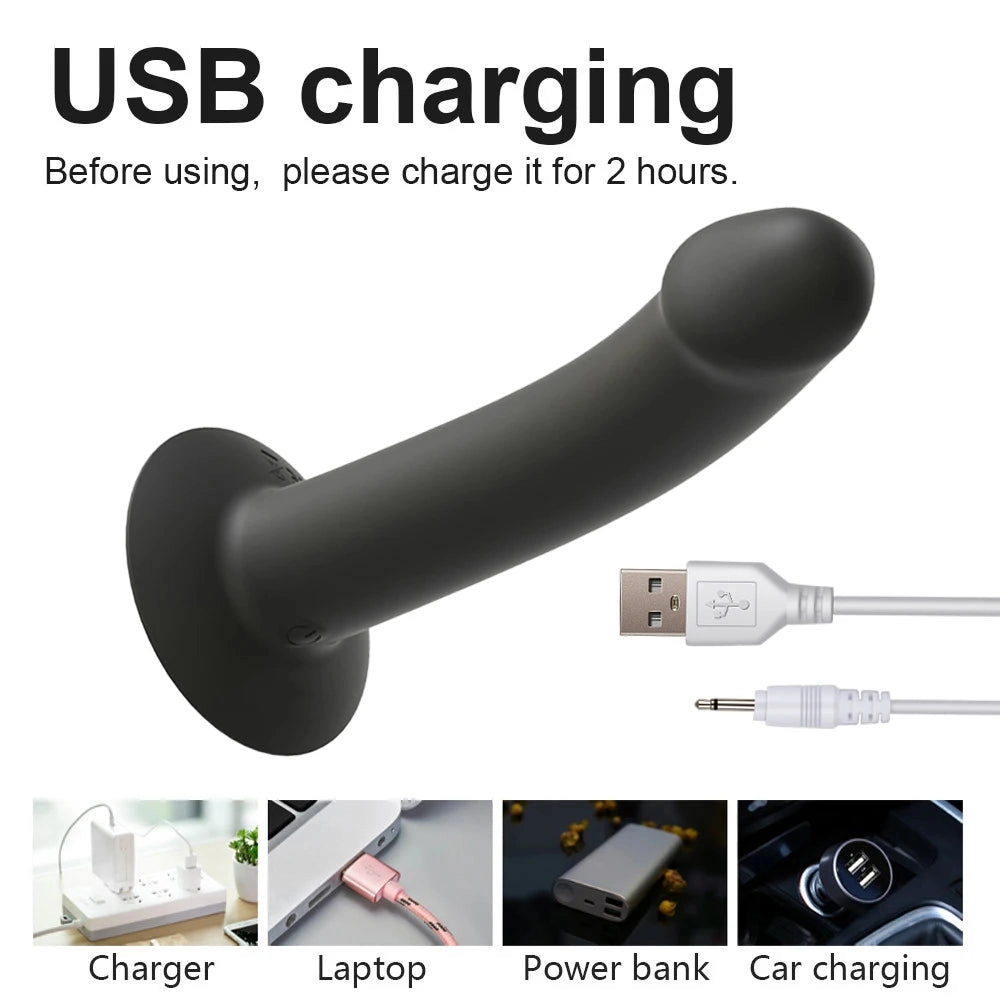 Prostate Massager Anal Vibrator with Suction Cup Dildo