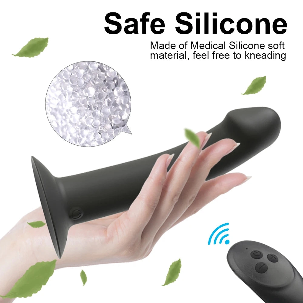 Prostate Massager Anal Vibrator with Suction Cup Dildo