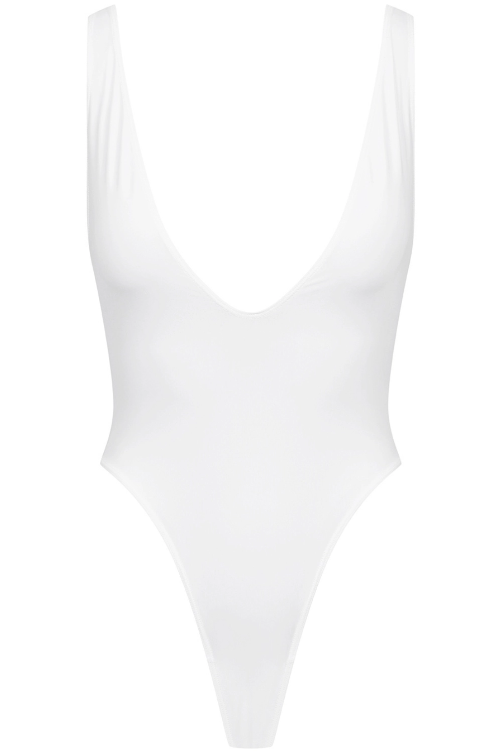 Pure Tentation V Neck Thong Body White