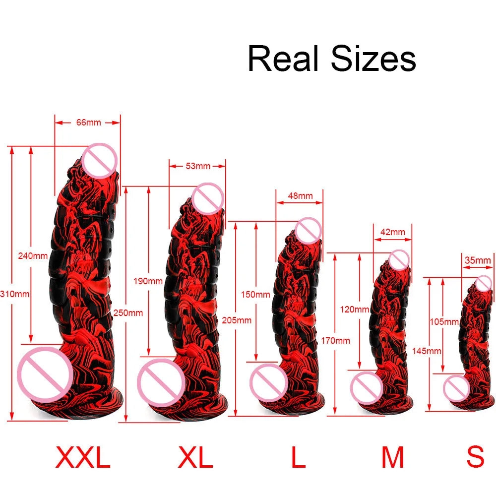 Ribbed Dildo Huge Dildo with Suction Cup