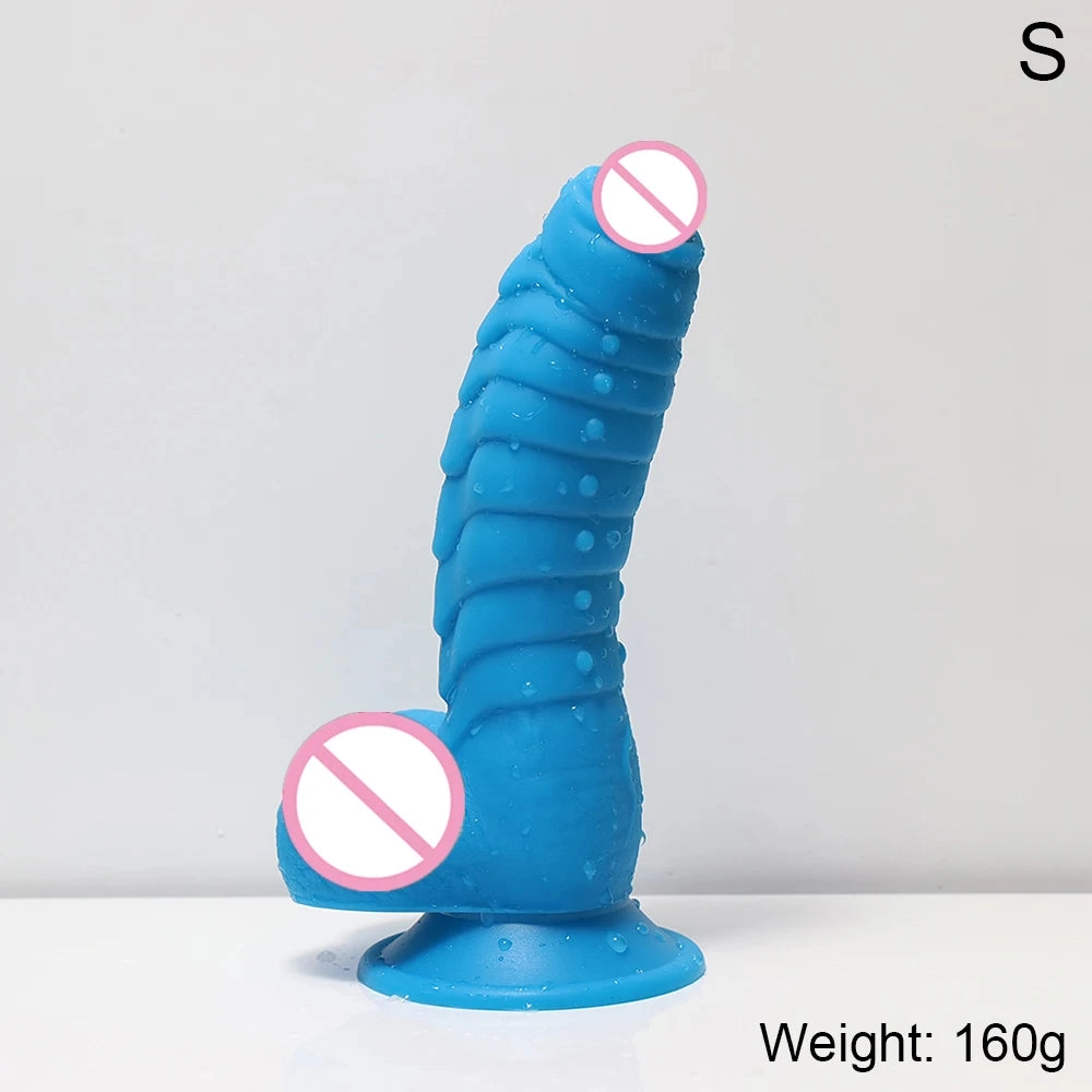 Ribbed Dildo Huge Dildo with Suction Cup