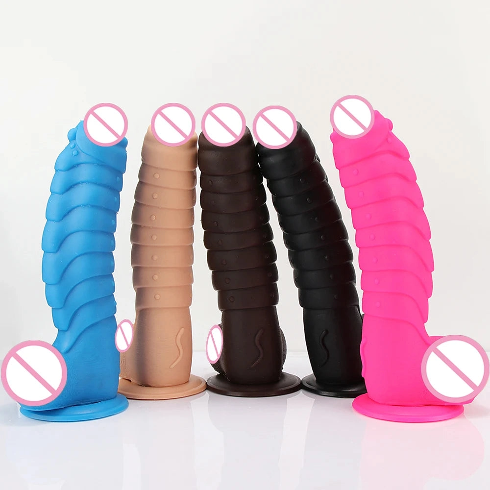 Ribbed Dildo Huge Dildo with Suction Cup