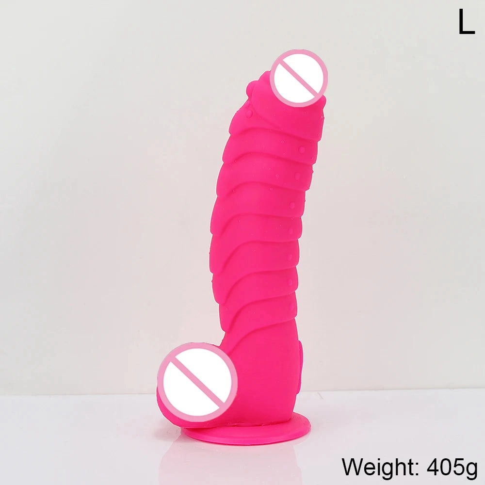 Ribbed Dildo Huge Dildo with Suction Cup