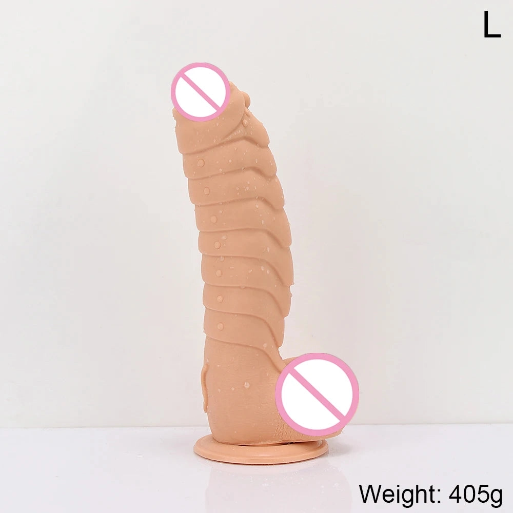 Ribbed Dildo Huge Dildo with Suction Cup