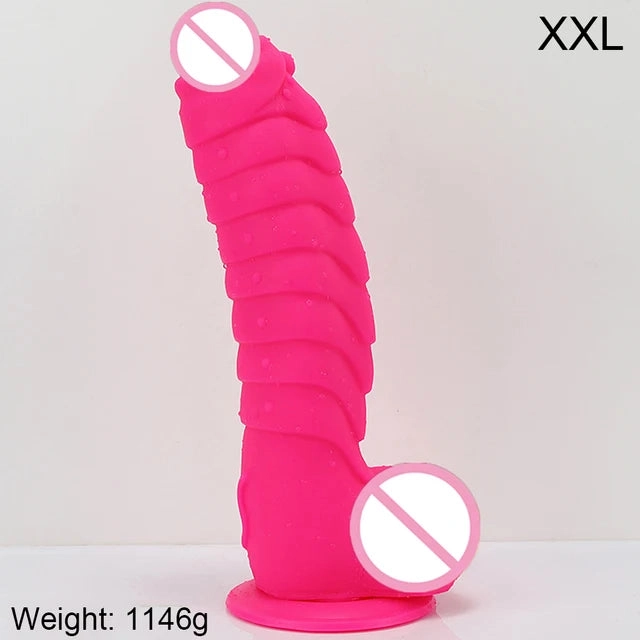 Ribbed Dildo Huge Dildo with Suction Cup