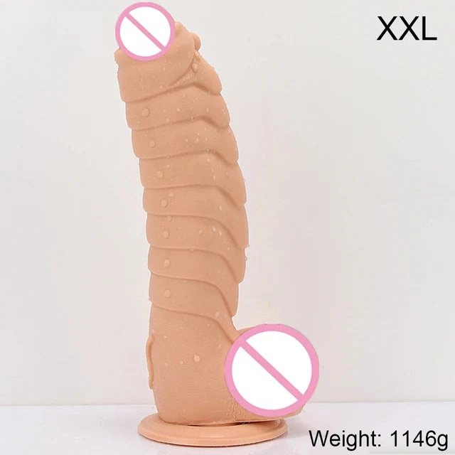 Ribbed Dildo Huge Dildo with Suction Cup