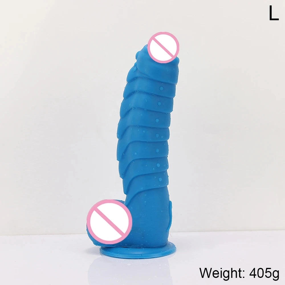 Ribbed Dildo Huge Dildo with Suction Cup
