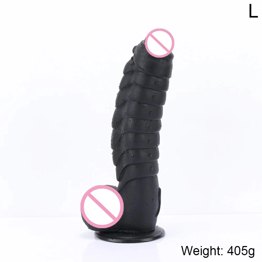 Ribbed Dildo Huge Dildo with Suction Cup