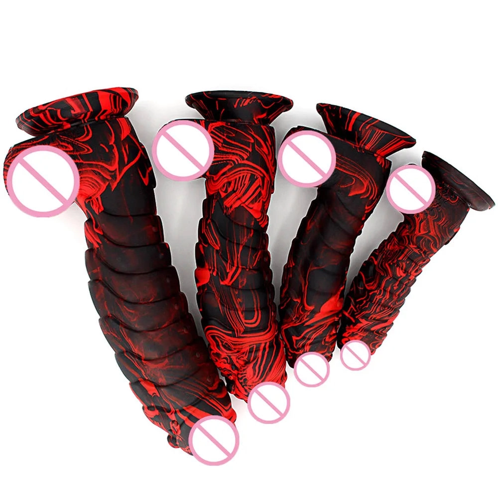 Ribbed Dildo Huge Dildo with Suction Cup