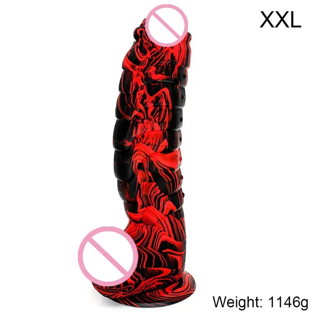Ribbed Dildo Huge Dildo with Suction Cup