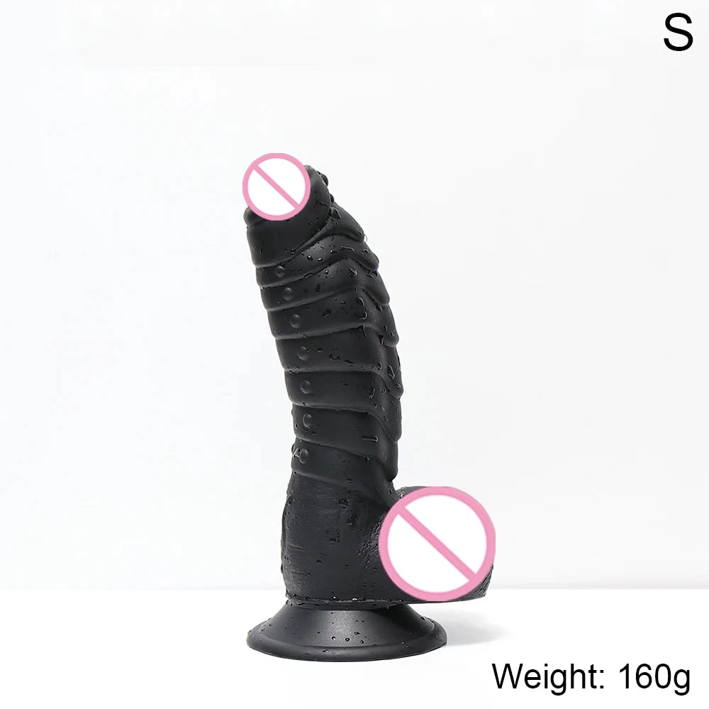 Ribbed Dildo Huge Dildo with Suction Cup
