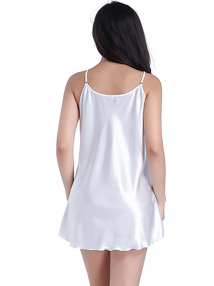 Satin Sexy Slim V-Neck Sling Nightdress