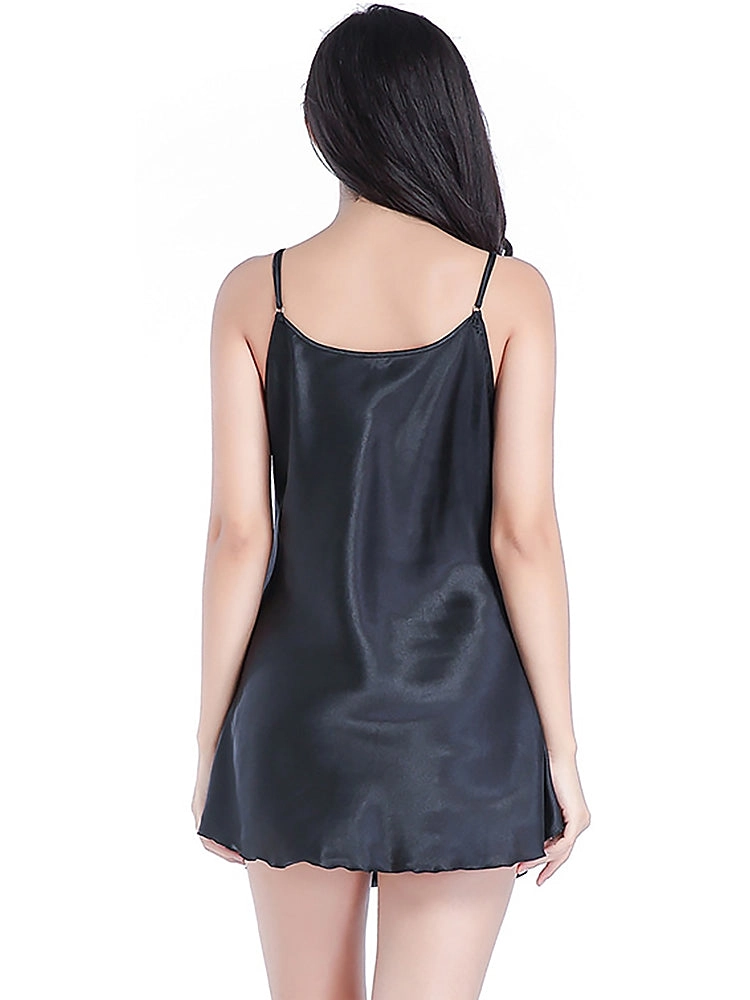 Satin Sexy Slim V-Neck Sling Nightdress
