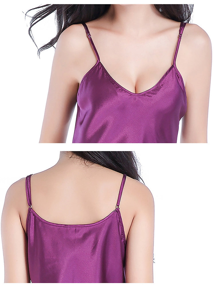 Satin Sexy Slim V-Neck Sling Nightdress