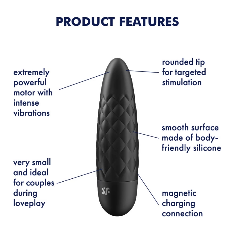 Satisfyer Ultra Power Bullet 5 Powerful Vibrator - Black