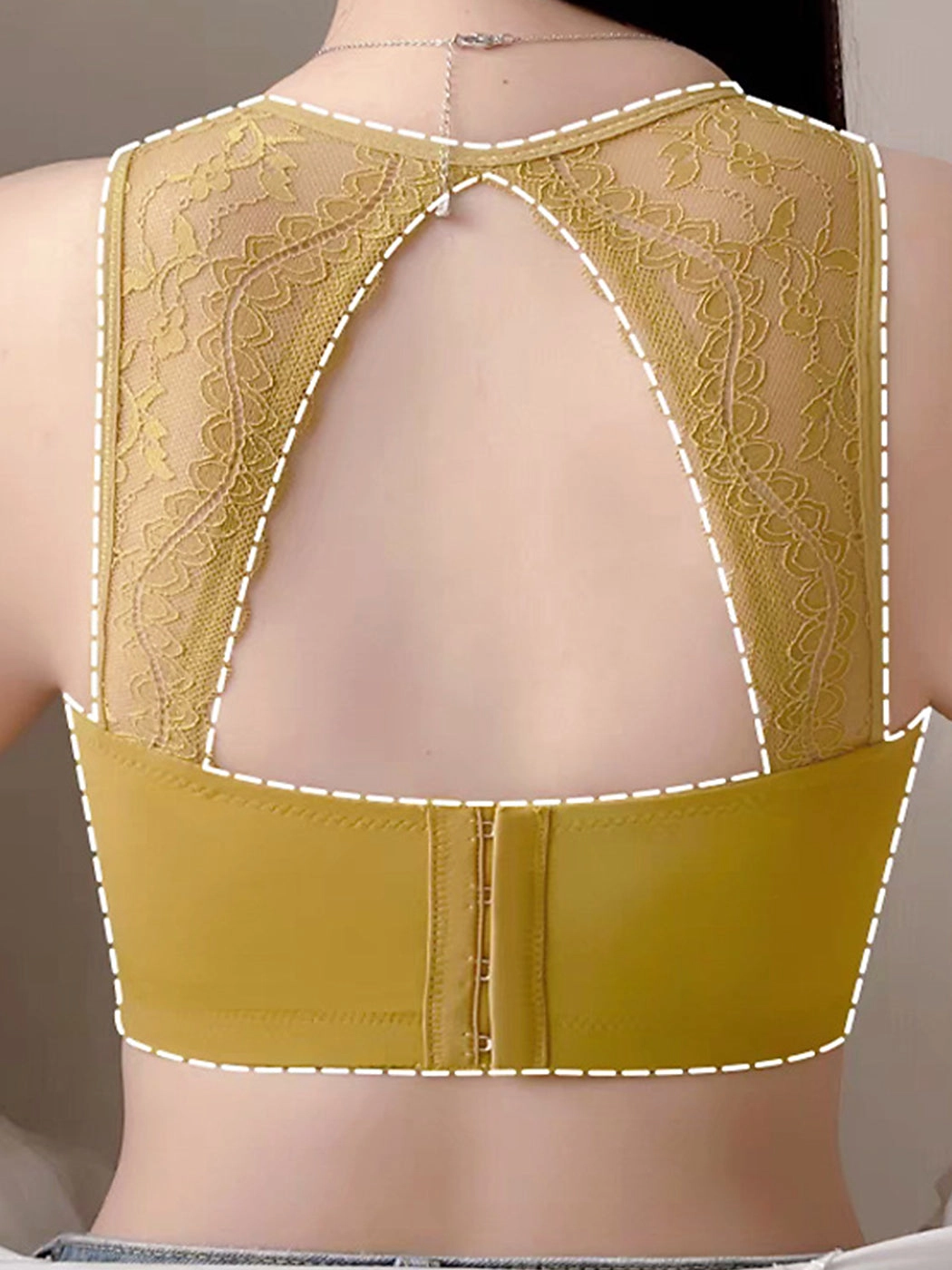Sexy Lace Hollow Wireless Side Support Bra
