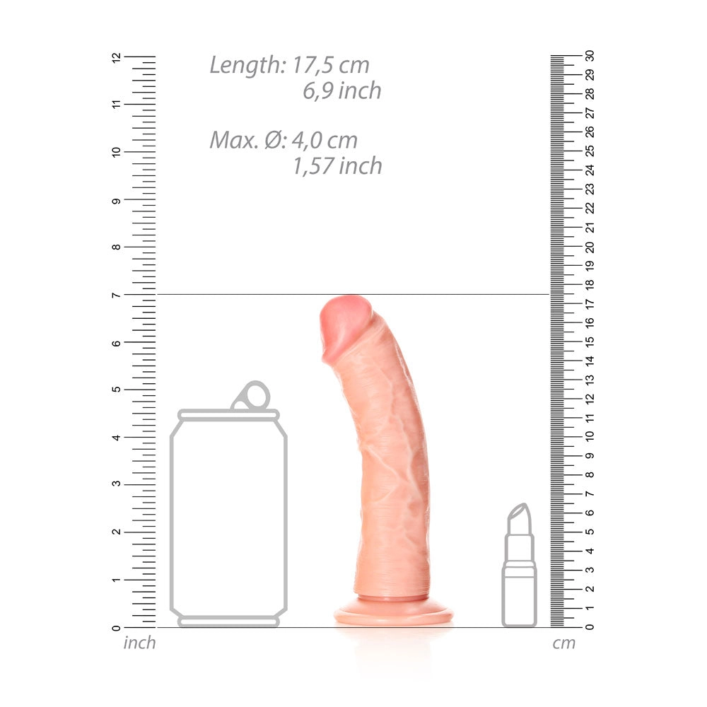 Shots Real Rock Realistic Curved Dildo 6 Inch - Light